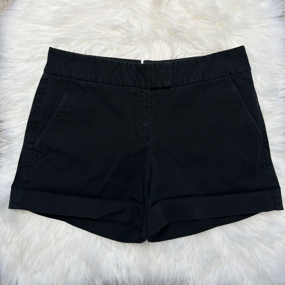 THEORY Black Bennie Shorts Womens 4 Summer Comfort Casual Basics Capsule Chic